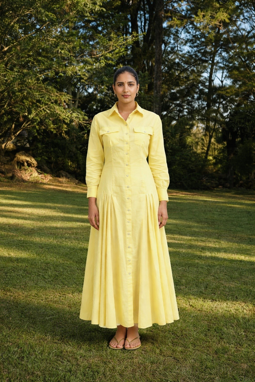 Yellow Midi Dress