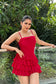 ROSE - Turkey Red Ruffle dress