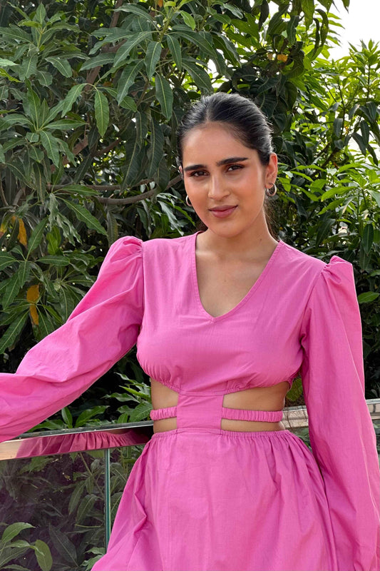 MARY - Cotton Pink colour dress