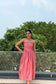 Red Gingham Midi Dress
