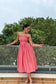 Red Gingham Midi Dress