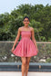 Rosé Picnic Gingham Mini Dress
