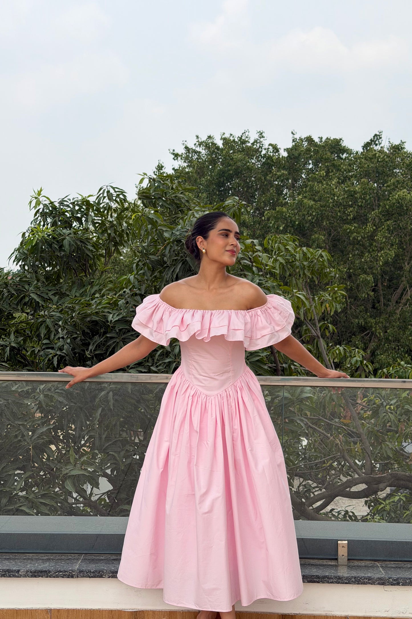Baby Pink Midi Dress