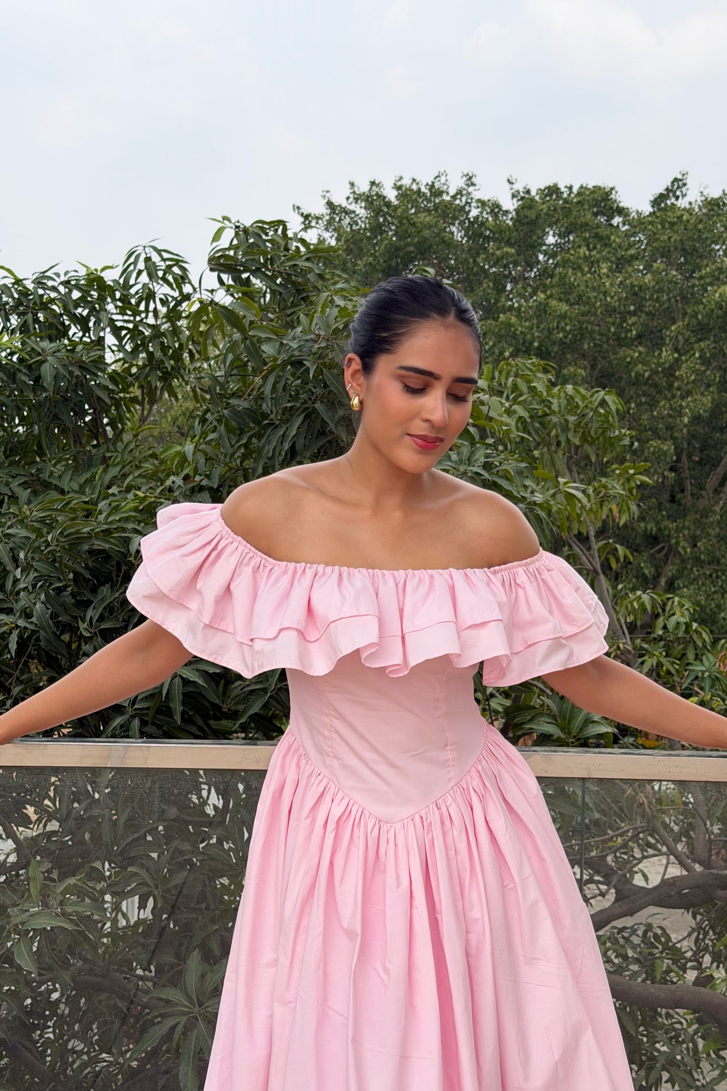 Baby Pink Midi Dress