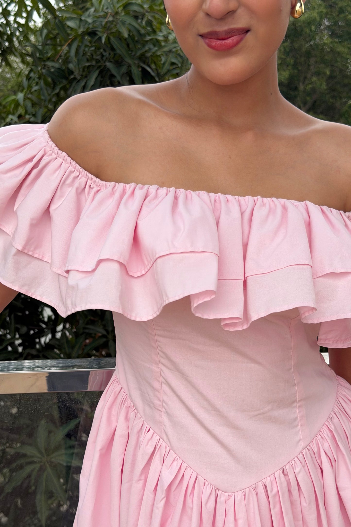 Baby Pink Midi Dress