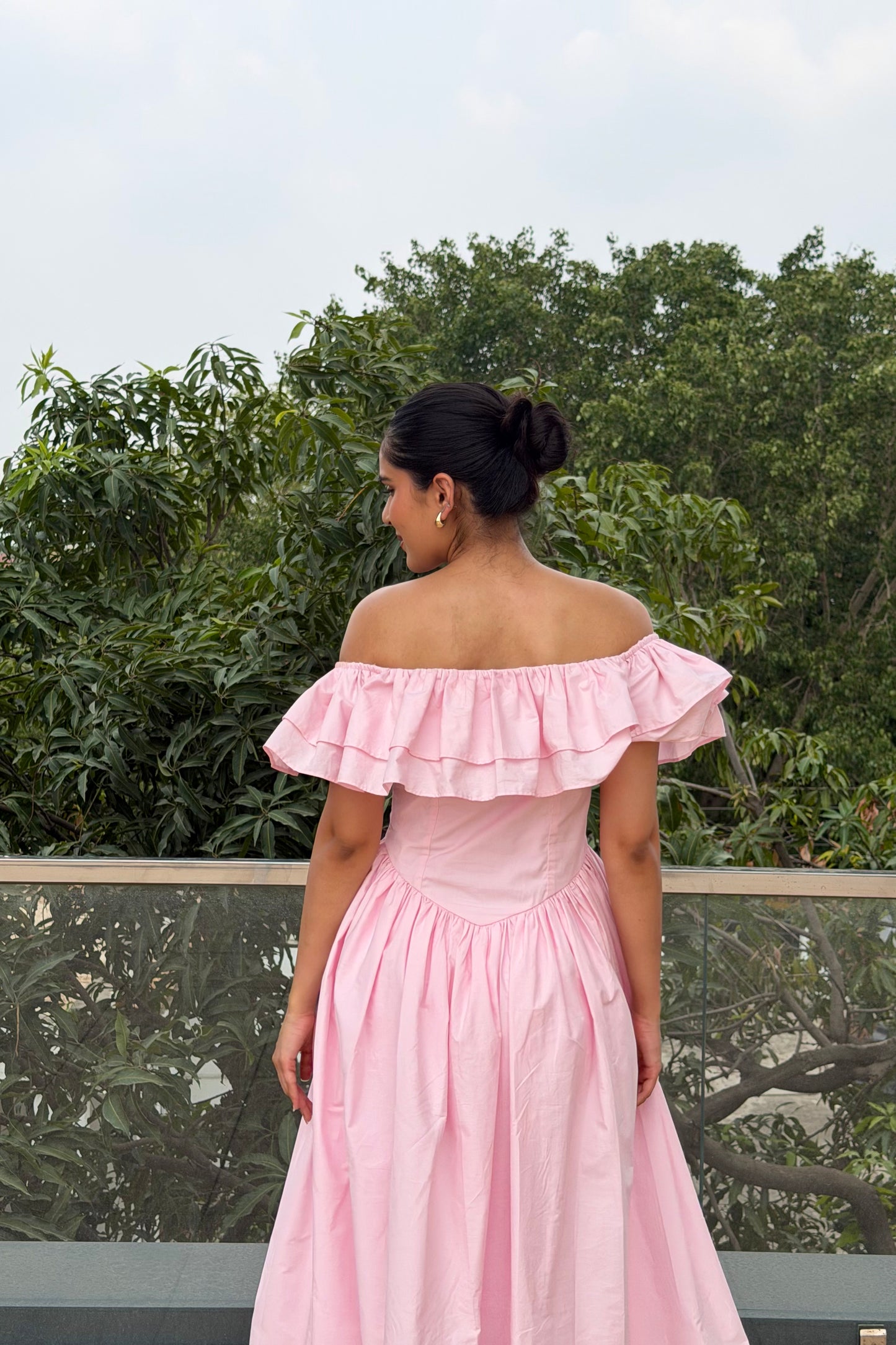 Baby Pink Midi Dress