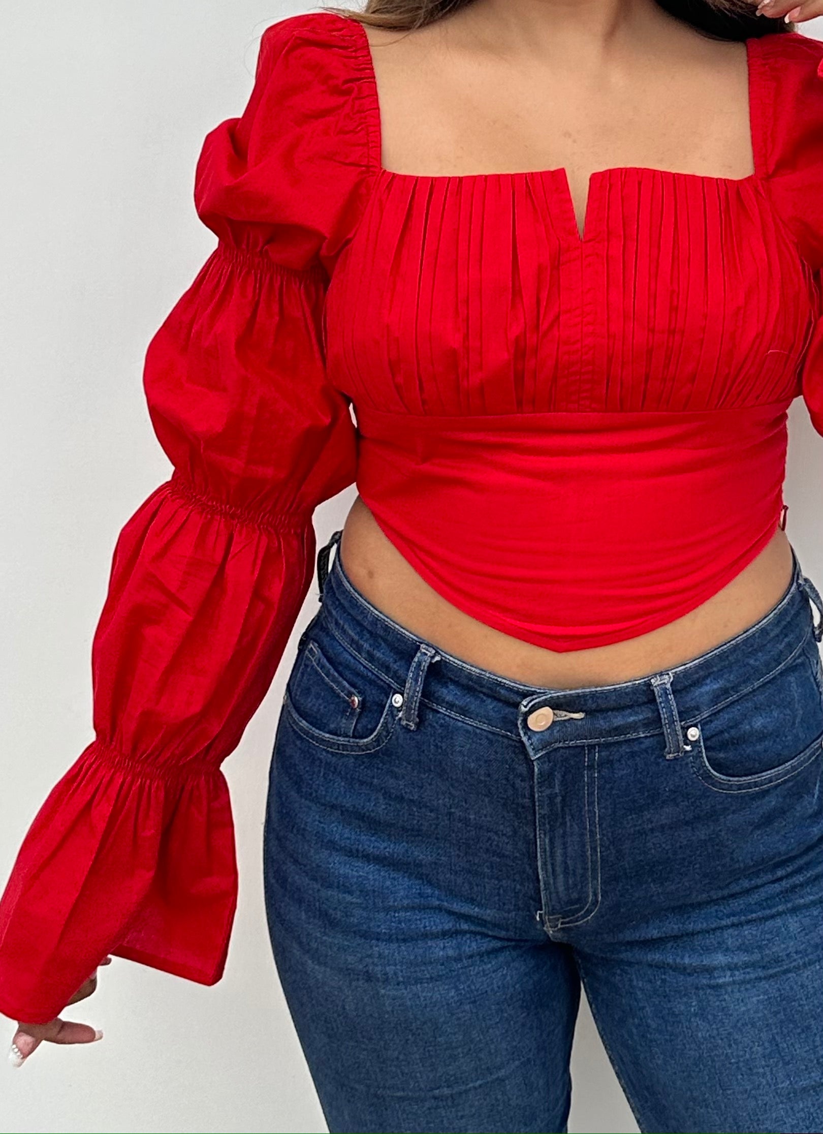 Main character vibe – Cotton Red top