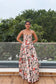 Scarlet Blossom Maxi Dress