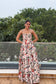 Scarlet Blossom Maxi Dress