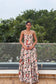 Scarlet Blossom Maxi Dress