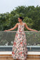 Scarlet Blossom Maxi Dress