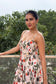 Scarlet Blossom Maxi Dress