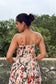 Scarlet Blossom Maxi Dress