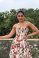 Scarlet Blossom Maxi Dress