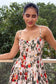 Scarlet Blossom Maxi Dress