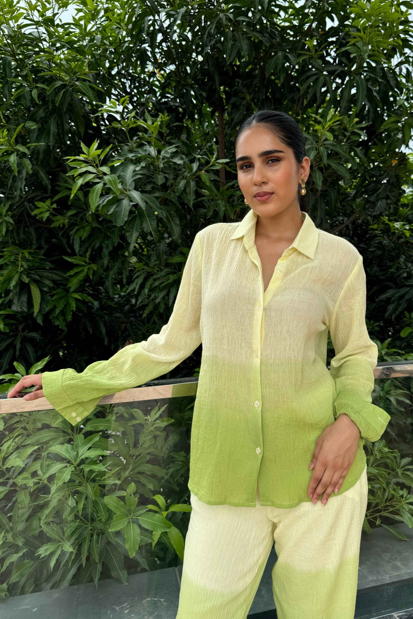 OMBRE - Green Ombre Effect Pure Cotton Co-Ord Set