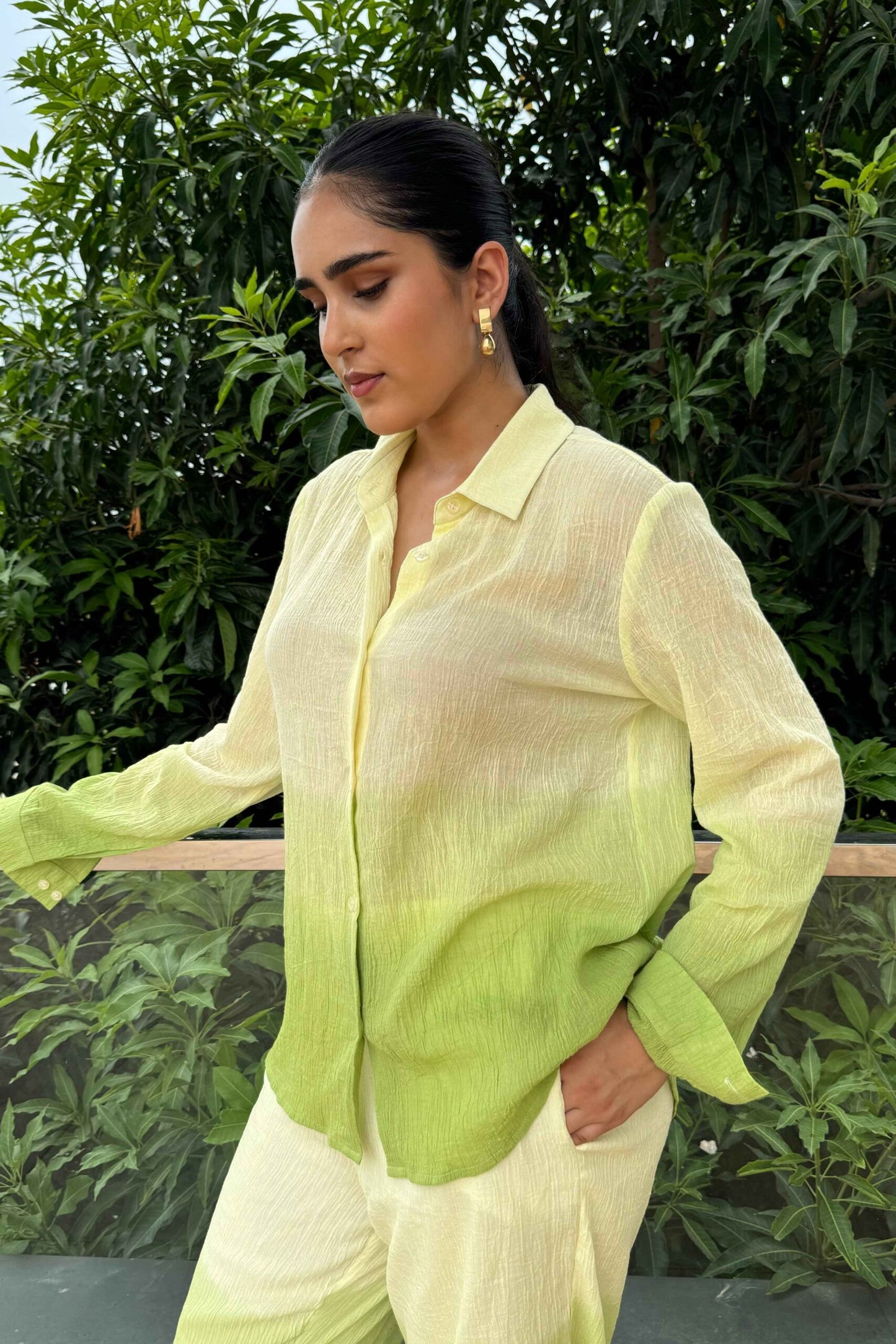 OMBRE - Green Ombre Effect Pure Cotton Co-Ord Set