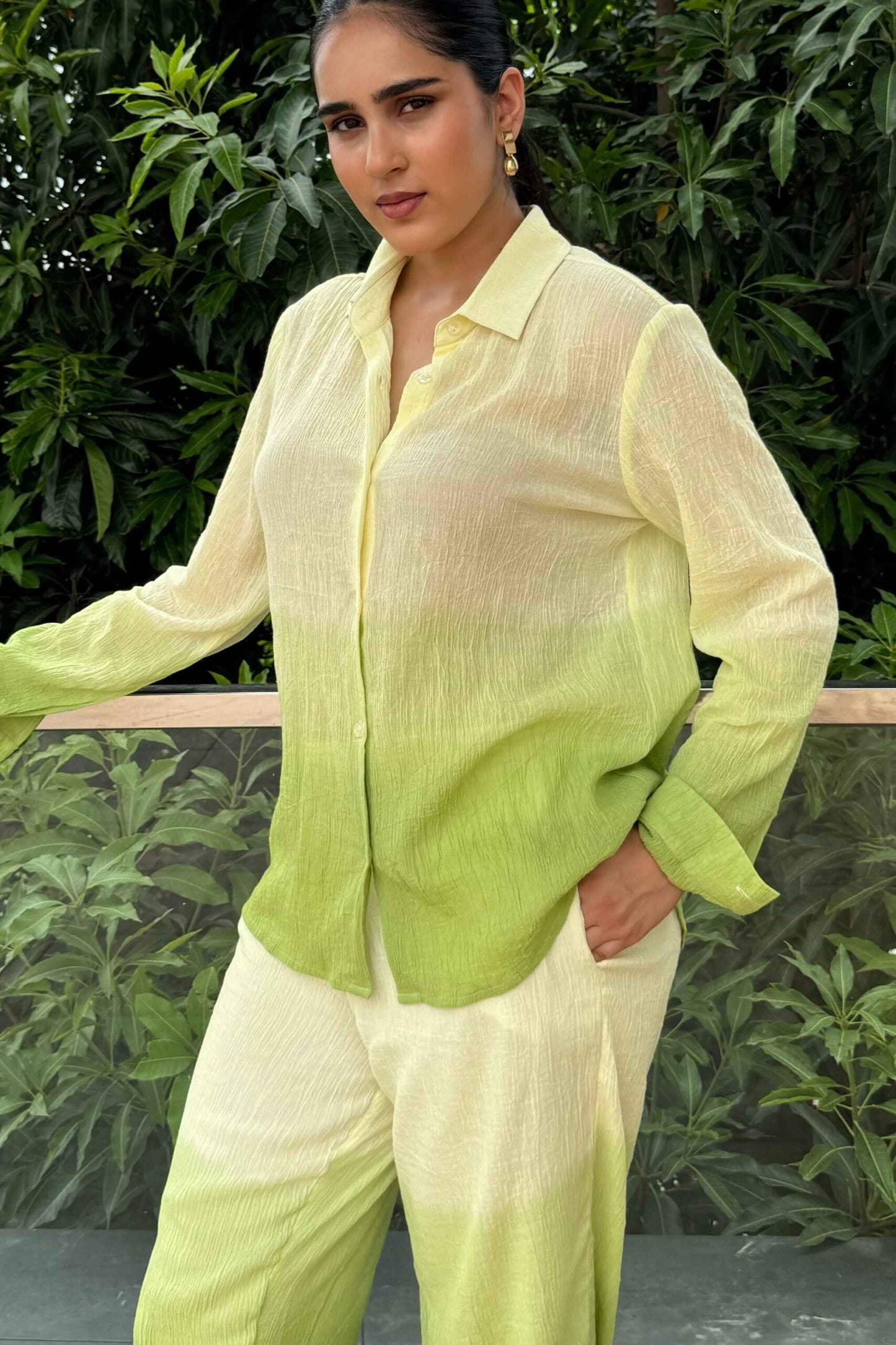 OMBRE - Green Ombre Effect Pure Cotton Co-Ord Set