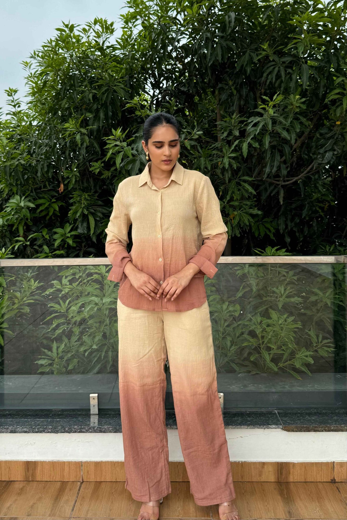 OMBRE - Brown Ombre Effect Pure Cotton Co-Ord Set