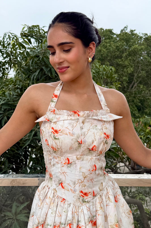 Blossom Haven Cotton Maxi Dress