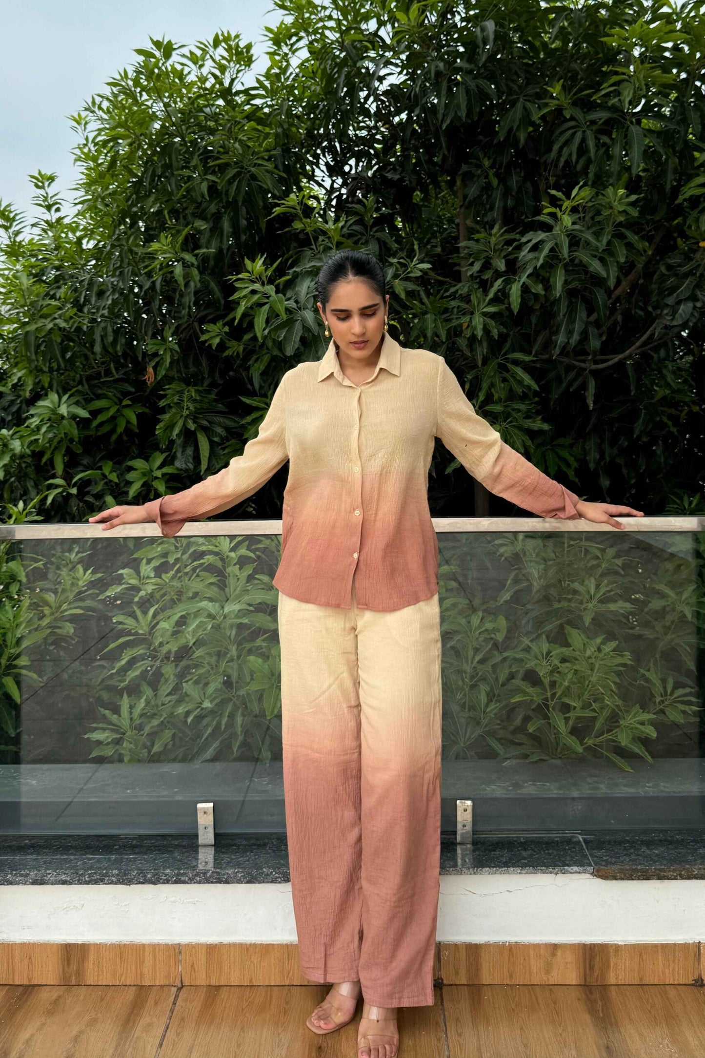 OMBRE - Brown Ombre Effect Pure Cotton Co-Ord Set