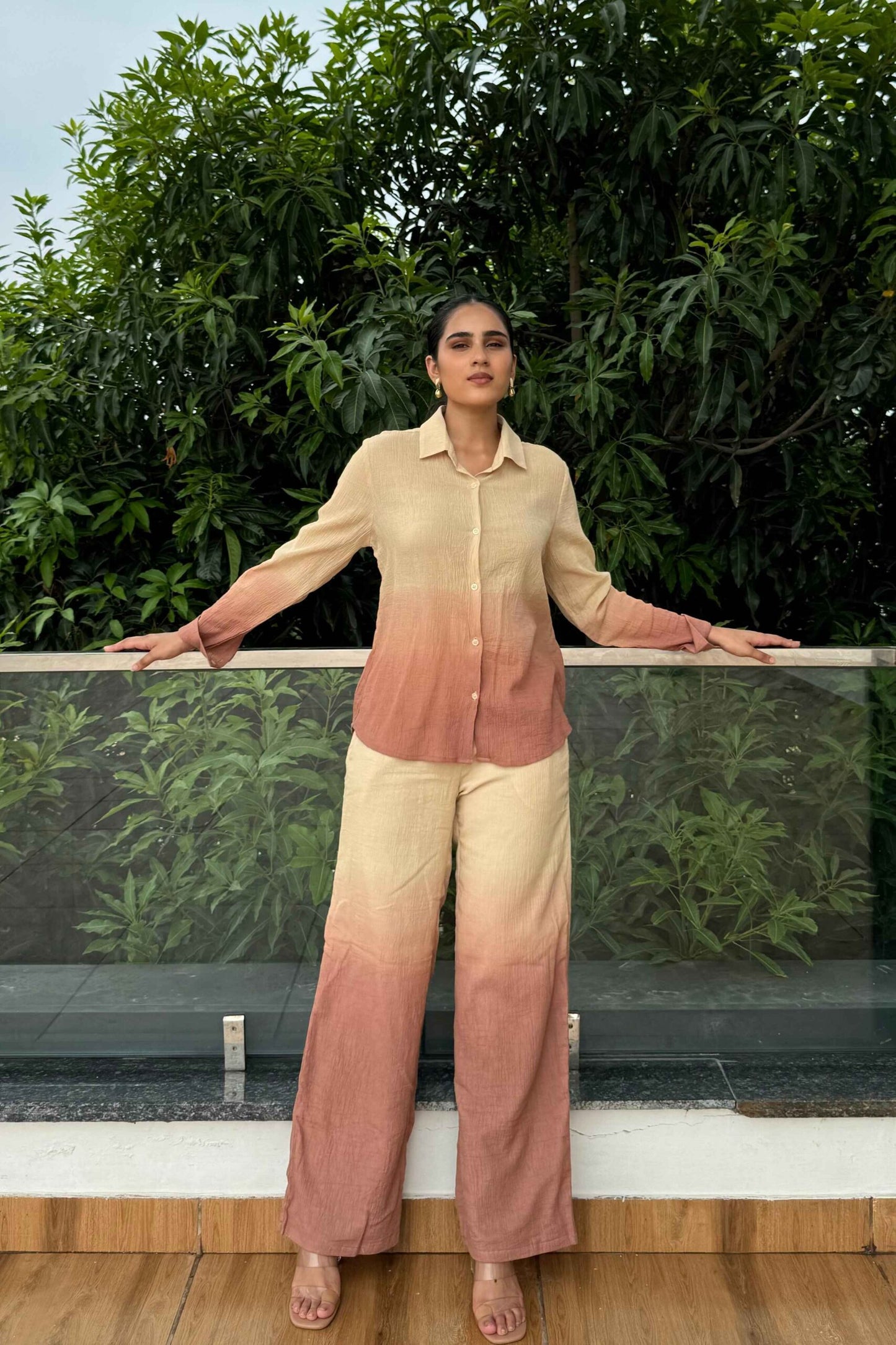 OMBRE - Brown Ombre Effect Pure Cotton Co-Ord Set