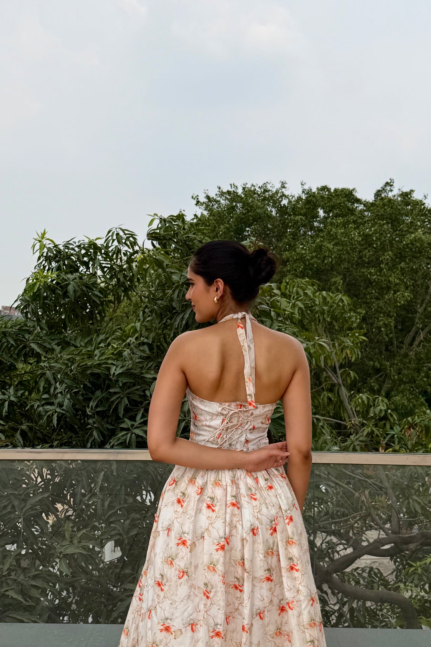 Blossom Haven Cotton Maxi Dress