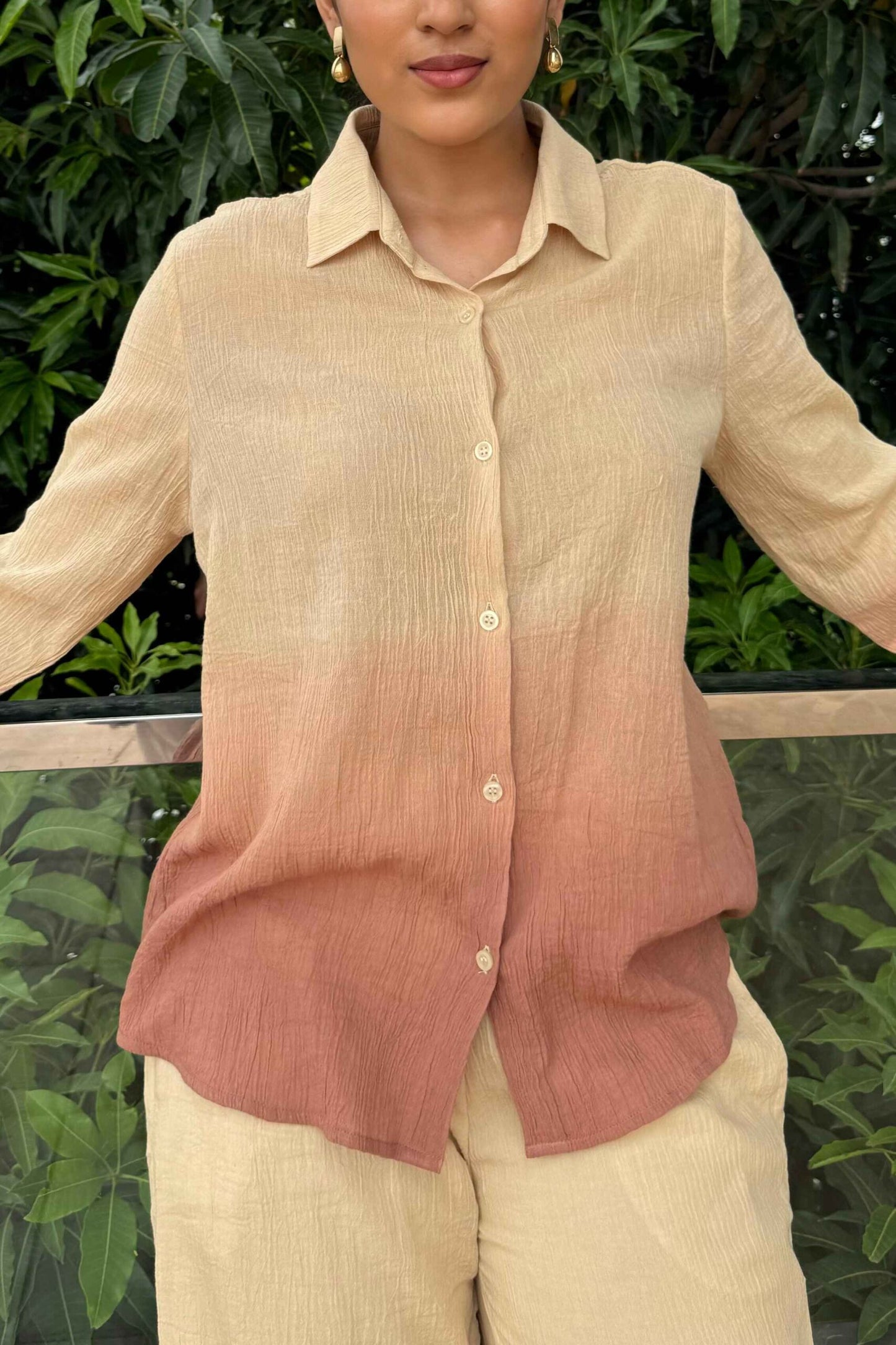 OMBRE - Brown Ombre Effect Pure Cotton Co-Ord Set