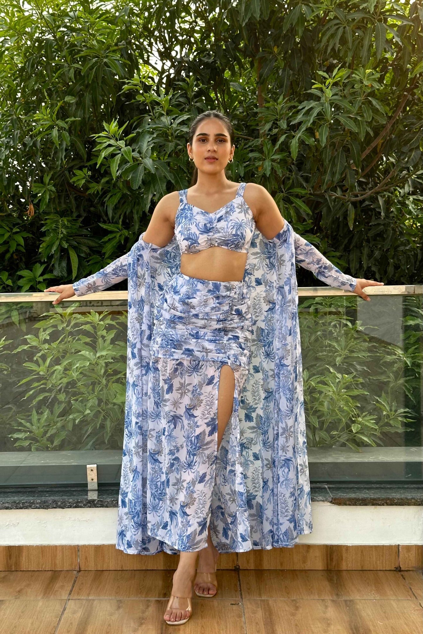 MERLIN - Beautiful Blue printed Coord set