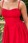 ALICE – Our Most Elegant Red Colour midi sundress