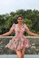 Rosé Bloom Georgette Mini Dress