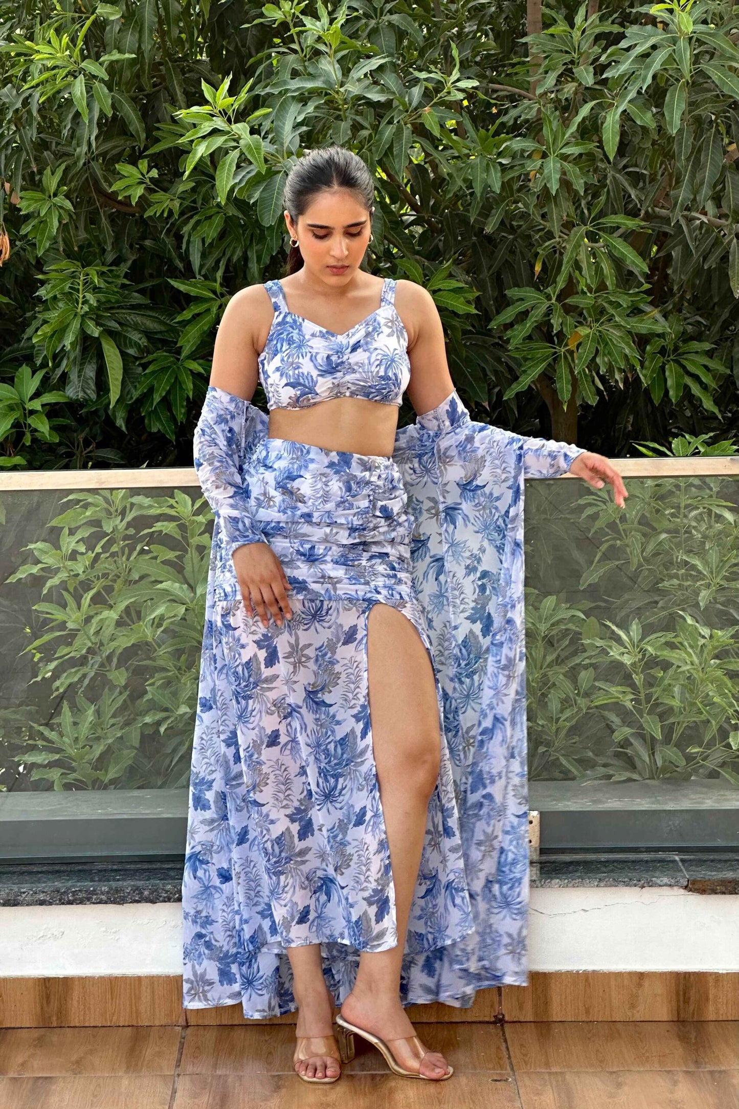 MERLIN - Beautiful Blue printed Coord set