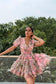 Rosé Bloom Georgette Mini Dress