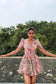 Rosé Bloom Georgette Mini Dress