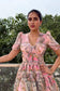 Rosé Bloom Georgette Mini Dress