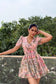 Rosé Bloom Georgette Mini Dress