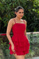 ROSE - Turkey Red Ruffle dress