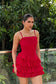 ROSE - Turkey Red Ruffle dress