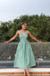 Green Gingham Halter Midi Dress