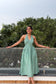 Green Gingham Halter Midi Dress