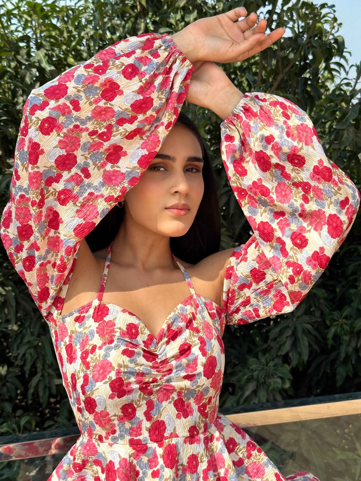 DARLING - Printed frill dress