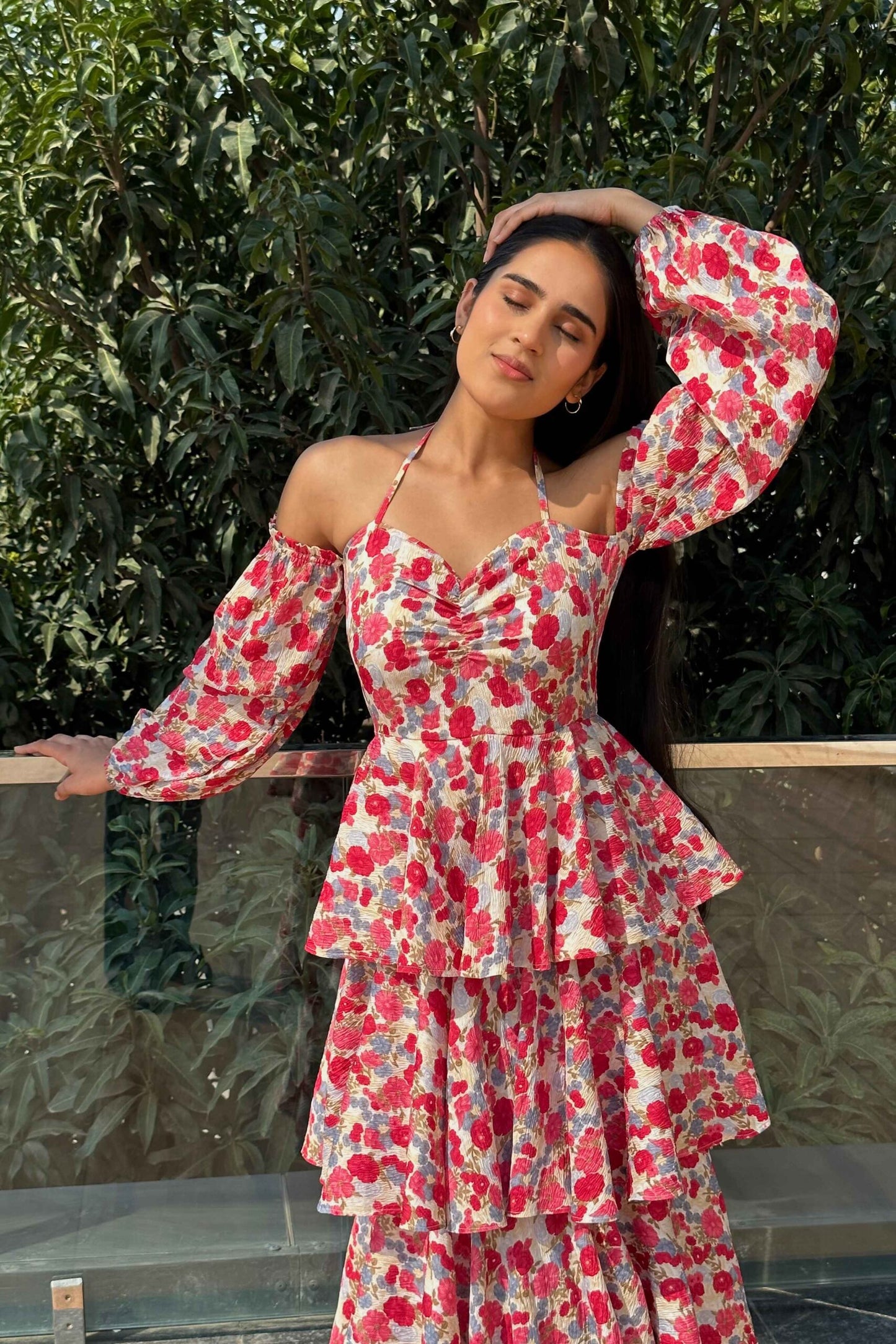 DARLING - Printed frill dress