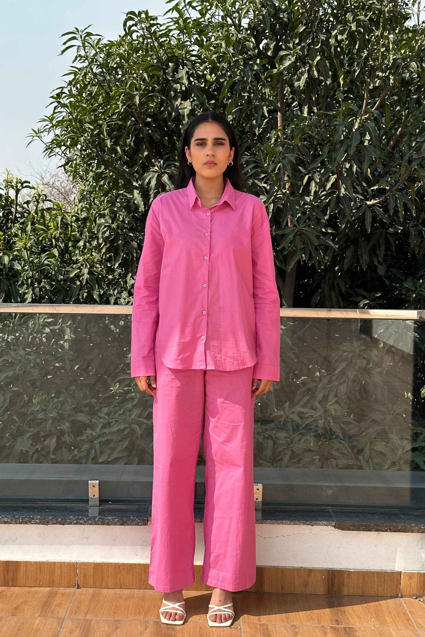 BREATHABLE - 100% Premium Cotton Co-ord set in Pink