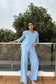 BREATHABLE - 100% Premium Cotton Co-Ord set in Sky Blue