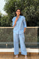 BREATHABLE - 100% Premium Cotton Co-Ord set in Sky Blue
