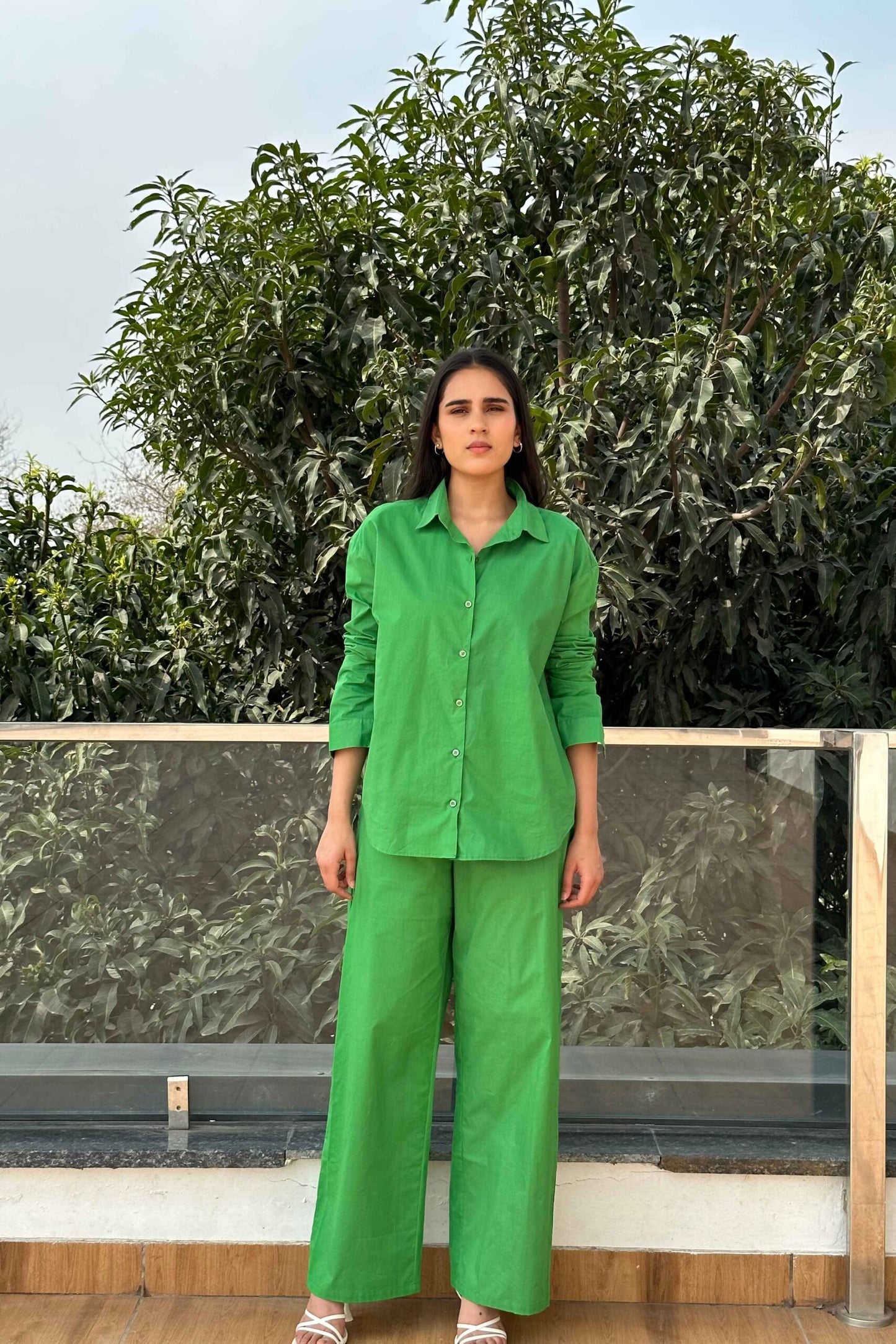 BREATHABLE - 100% Premium Cotton Co-ord set in Green