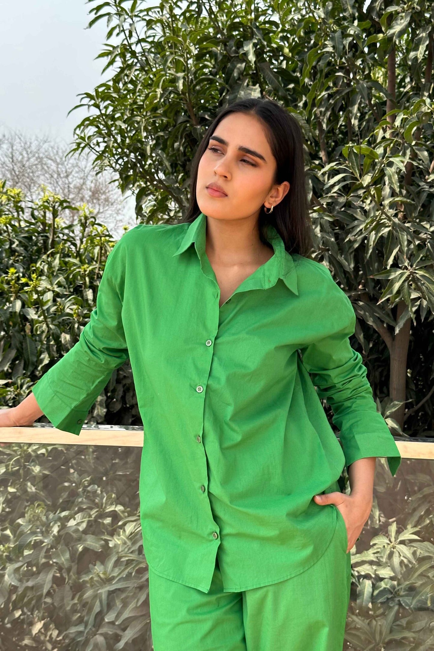 BREATHABLE - 100% Premium Cotton Co-ord set in Green