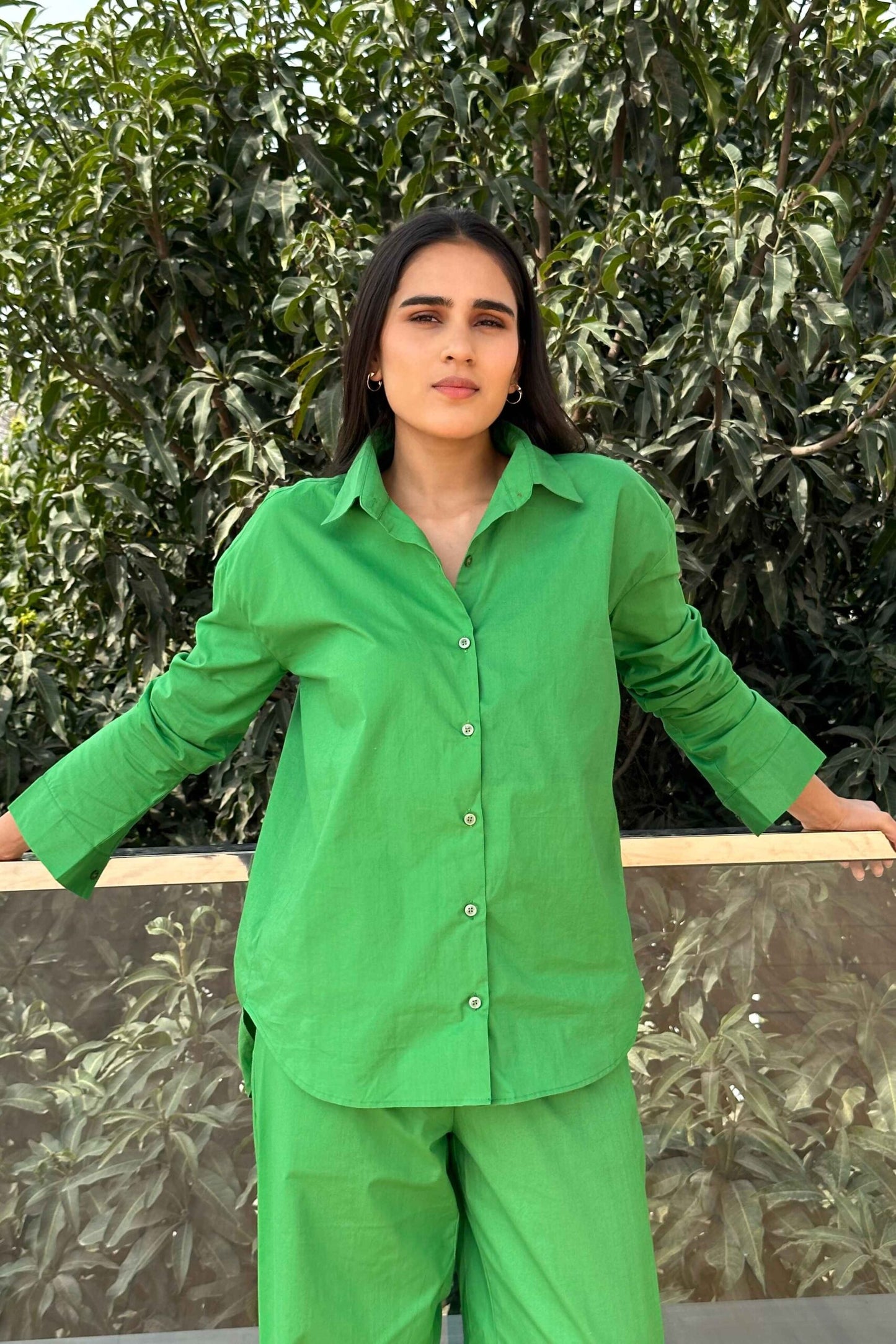 BREATHABLE - 100% Premium Cotton Co-ord set in Green