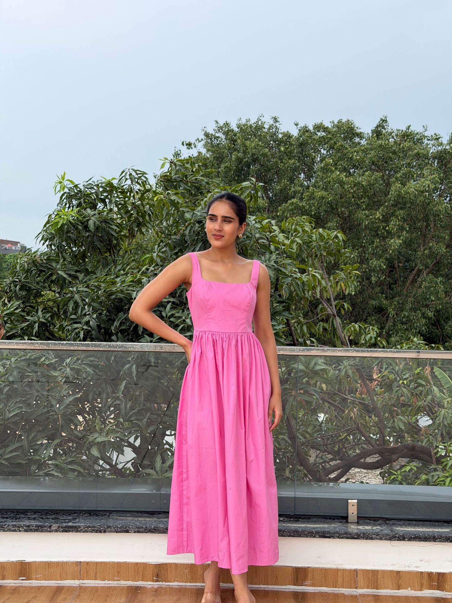 Pink Midi Dress