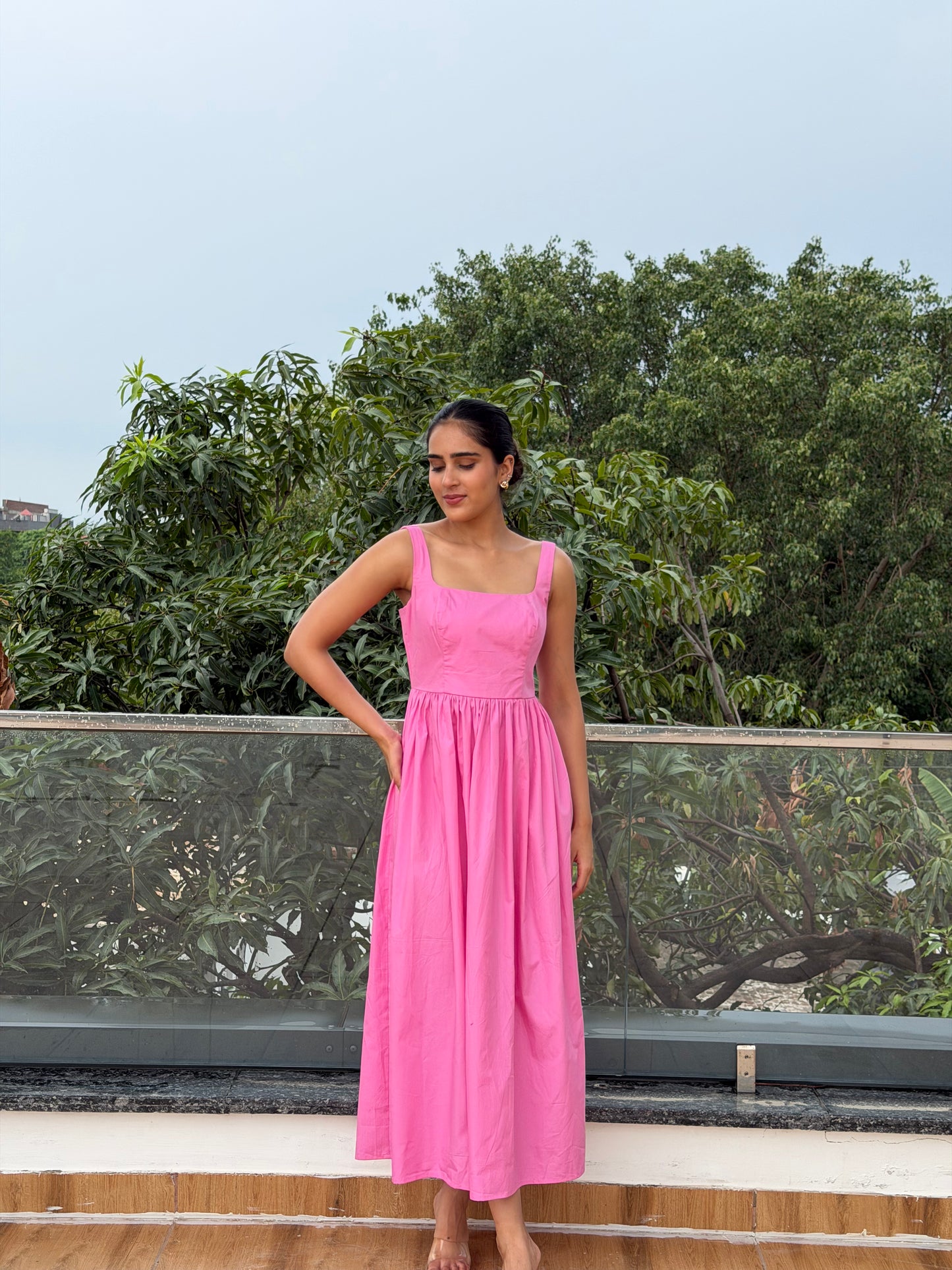 Pink Midi Dress